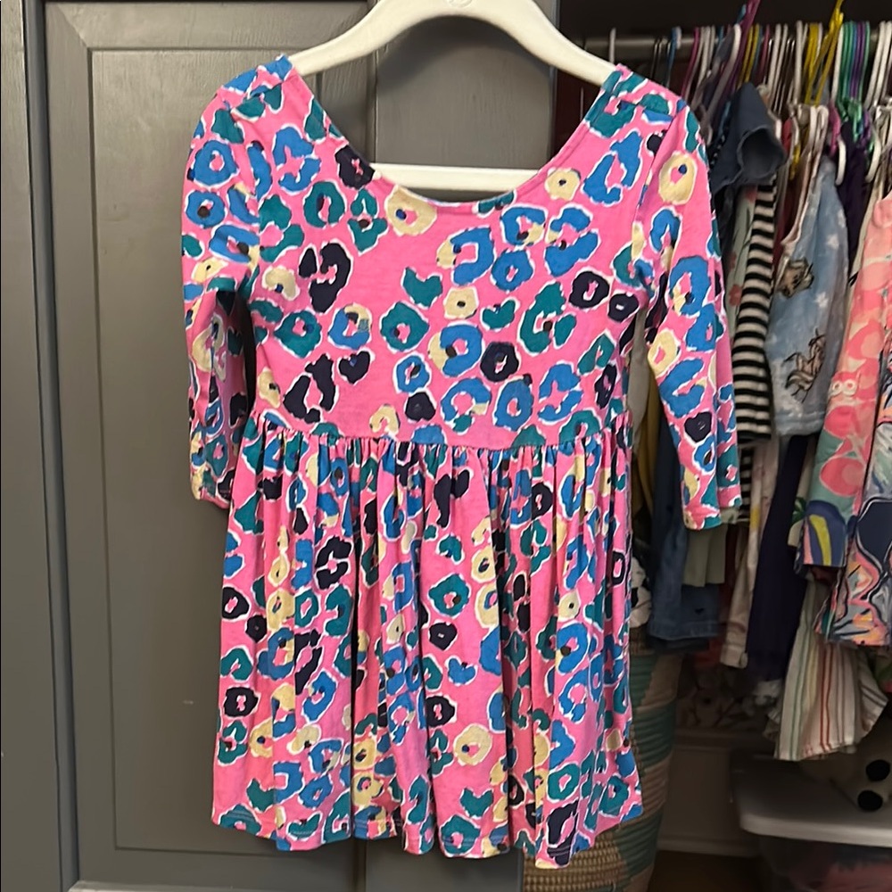 Lilly Pulitzer Pink and Blue Leopard Print Top